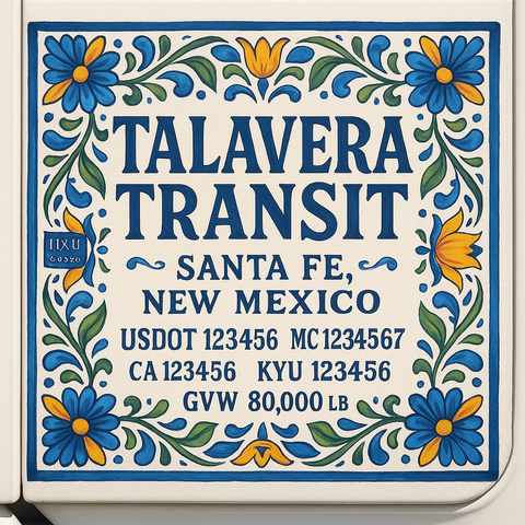 Custom Designed Trucking, Logistics, Truck Door Decal Lettering Sticker Sign Decal with USDOT, MC, GVW, CA, KYU (Set of 2)