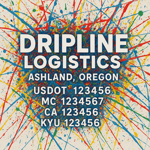 Custom Designed Trucking, Logistics, Truck Door Decal Lettering Sticker Sign Decal with USDOT, MC, GVW, CA, KYU (Set of 2)
