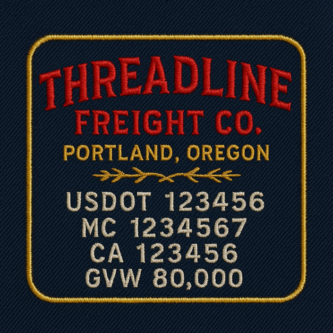 Custom Designed Trucking, Logistics, Truck Door Decal Lettering Sticker Sign Decal with USDOT, MC, GVW, CA, KYU (Set of 2)