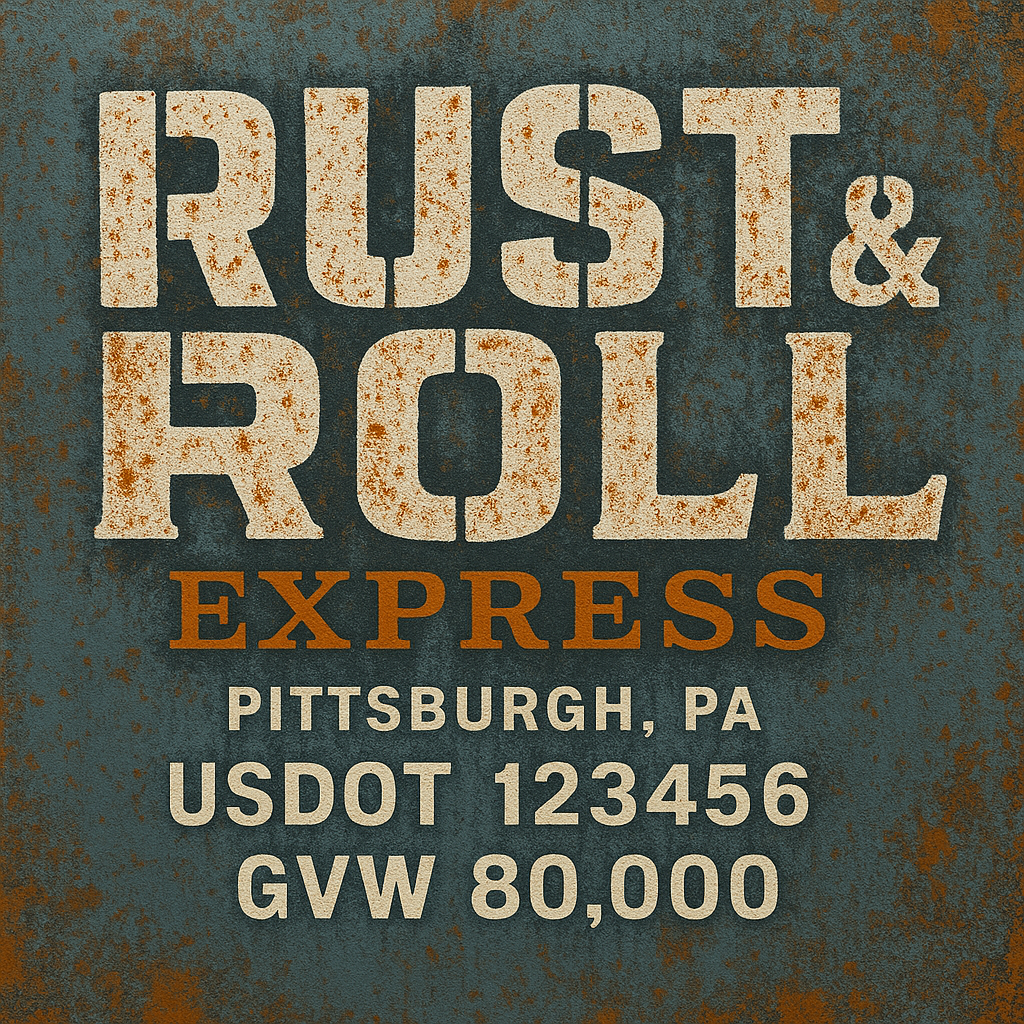 Custom Designed Trucking, Logistics, Truck Door Decal Lettering Sticker Sign Decal with USDOT, MC, GVW, CA, KYU (Set of 2)