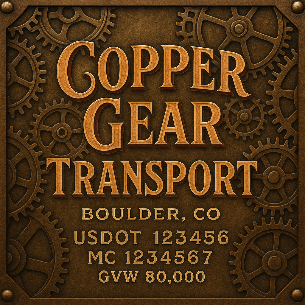 Custom Designed Trucking, Logistics, Truck Door Decal Lettering Sticker Sign Decal with USDOT, MC, GVW, CA, KYU (Set of 2)