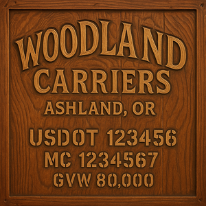 Custom Designed Trucking, Logistics, Truck Door Decal Lettering Sticker Sign Decal with USDOT, MC, GVW, CA, KYU (Set of 2)