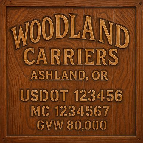 Custom Designed Trucking, Logistics, Truck Door Decal Lettering Sticker Sign Decal with USDOT, MC, GVW, CA, KYU (Set of 2)