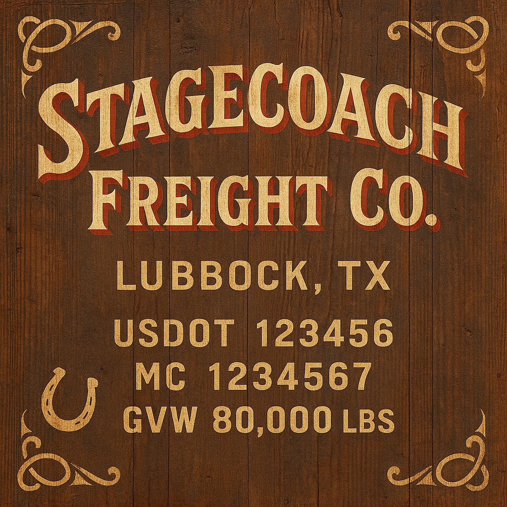 Custom Designed Trucking, Logistics, Truck Door Decal Lettering Sticker Sign Decal with USDOT, MC, GVW, CA, KYU (Set of 2)