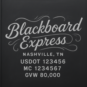 Custom Designed Trucking, Logistics, Truck Door Decal Lettering Sticker Sign Decal with USDOT, MC, GVW, CA, KYU (Set of 2)