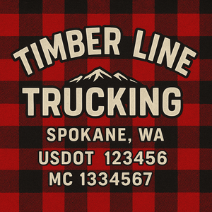 Custom Designed Trucking, Logistics, Truck Door Decal Lettering Sticker Sign Decal with USDOT, MC, GVW, CA, KYU (Set of 2)