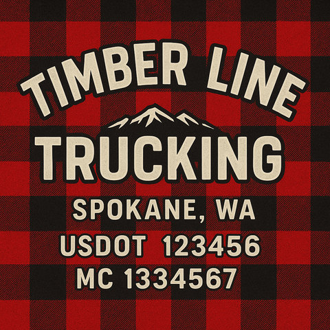 Custom Designed Trucking, Logistics, Truck Door Decal Lettering Sticker Sign Decal with USDOT, MC, GVW, CA, KYU (Set of 2)