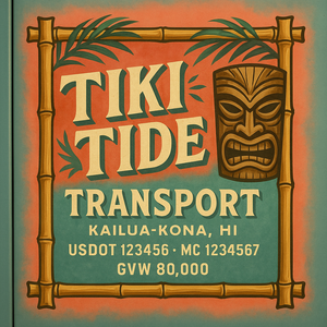 Custom Designed Trucking, Logistics, Truck Door Decal Lettering Sticker Sign Decal with USDOT, MC, GVW, CA, KYU (Set of 2)