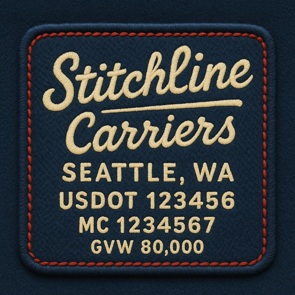 Custom Designed Trucking, Logistics, Truck Door Decal Lettering Sticker Sign Decal with USDOT, MC, GVW, CA, KYU (Set of 2)