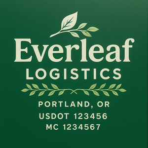 Custom Designed Trucking, Logistics, Truck Door Decal Lettering Sticker Sign Decal with USDOT, MC, GVW, CA, KYU (Set of 2)