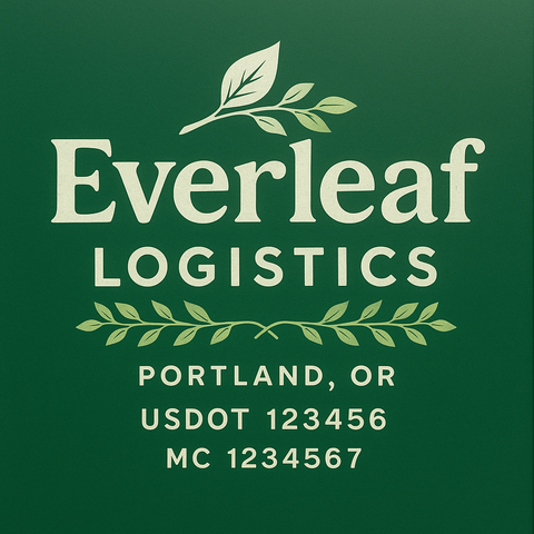 Custom Designed Trucking, Logistics, Truck Door Decal Lettering Sticker Sign Decal with USDOT, MC, GVW, CA, KYU (Set of 2)