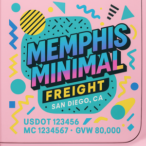 Custom Designed Trucking, Logistics, Truck Door Decal Lettering Sticker Sign Decal with USDOT, MC, GVW, CA, KYU (Set of 2)