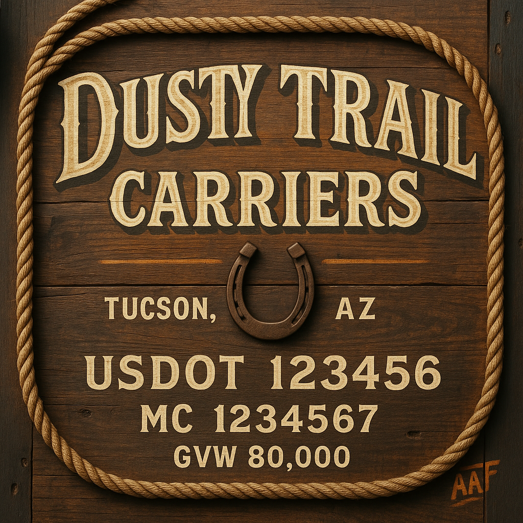 Custom Designed Trucking, Logistics, Truck Door Decal Lettering Sticker Sign Decal with USDOT, MC, GVW, CA, KYU (Set of 2)