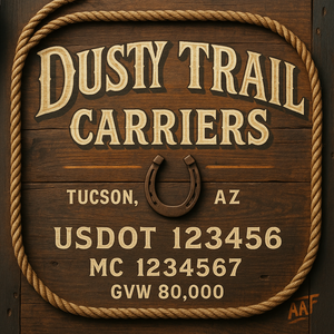 Custom Designed Trucking, Logistics, Truck Door Decal Lettering Sticker Sign Decal with USDOT, MC, GVW, CA, KYU (Set of 2)