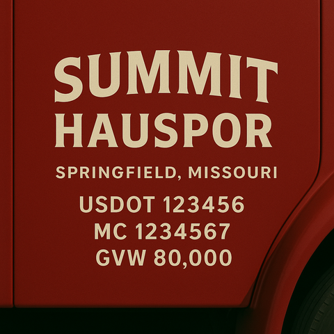 Custom Designed Trucking, Logistics, Truck Door Decal Lettering Sticker Sign (Set of 2)