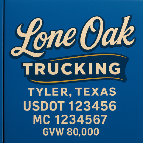 Custom Designed Trucking, Logistics, Truck Door Decal Lettering Sticker Sign (Set of 2)