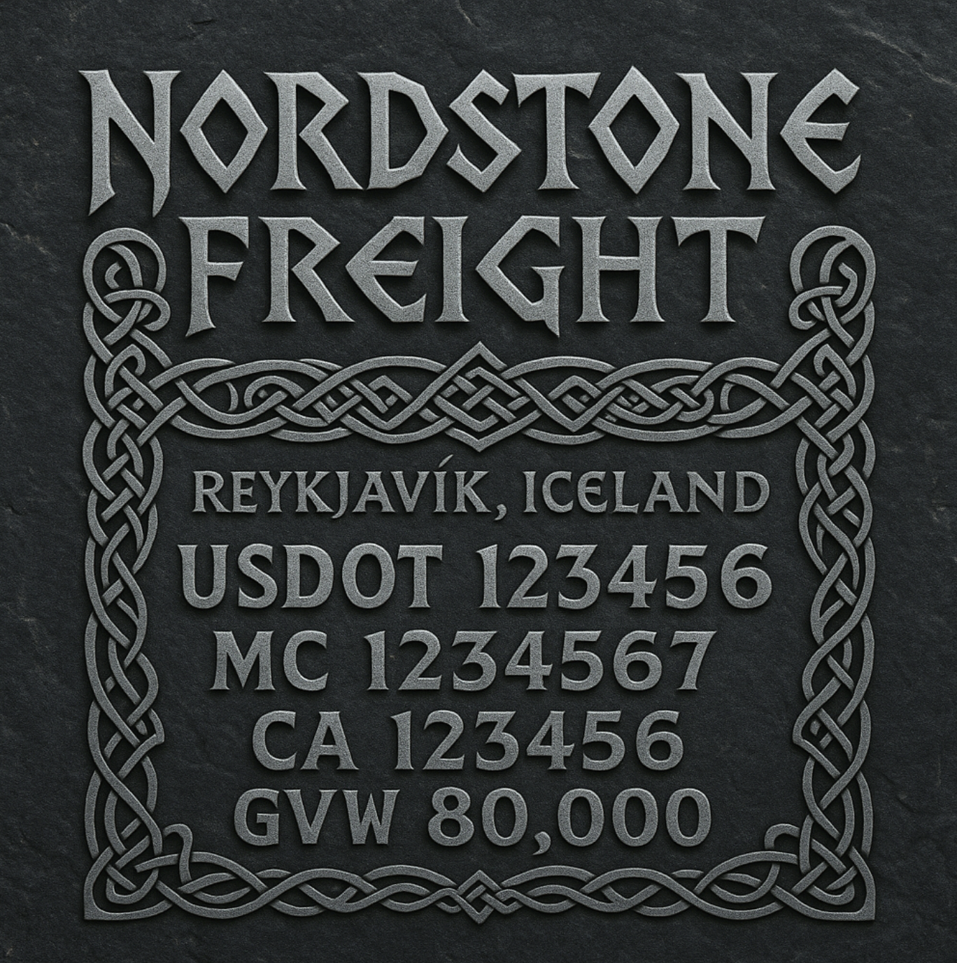 Custom Designed Trucking, Logistics, Truck Door Decal Lettering Sticker Sign Decal with USDOT, MC, GVW, CA, KYU (Set of 2)