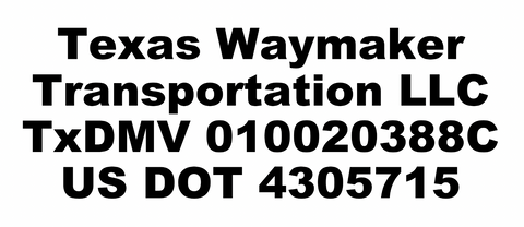 Replacement Order for Texas Waymaker Transportation LLC