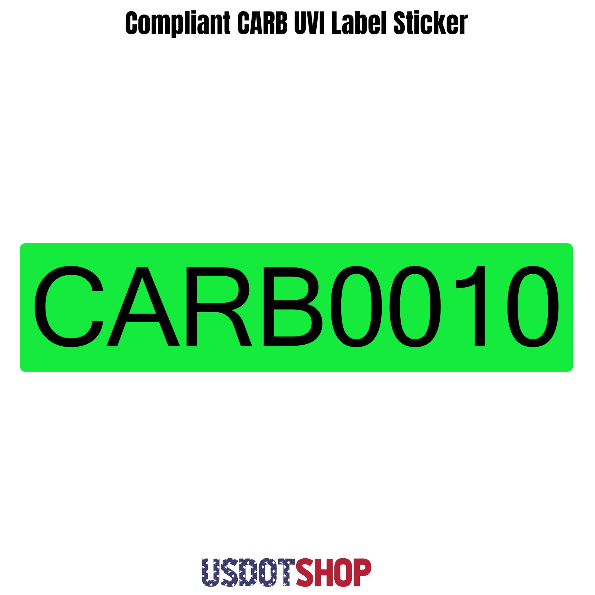 carb uvi label decal sticker for vessels 