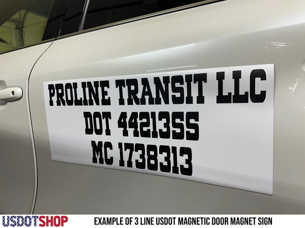 USDOT, MC & GVWR Number Magnetic Sign (2 Pack)