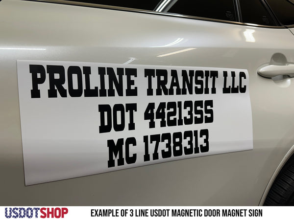 USDOT, MC & GVWR Number Magnetic Sign (2 Pack)