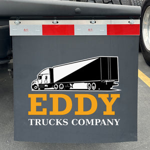 Custom Text Mud Flaps | Add Your Logo or Text To Your Work Trucks | Mud Flaps for Semi-Trucks, Box Trucks, Work Trucks | (2 Pack)