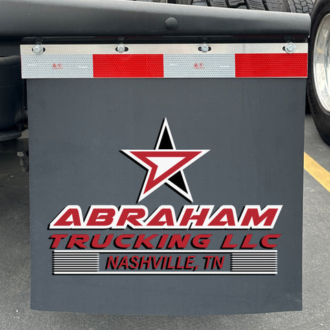 custom semi truck logo mudflaps