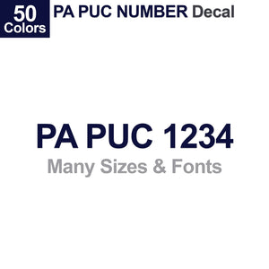 pa puc number decal 