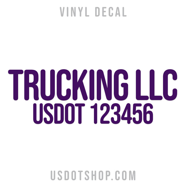 company name decal with usdot number