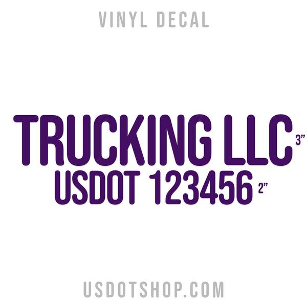 Company Name Two Line Truck Decal (2 Pack)