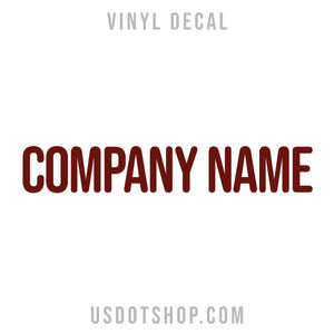 company name sticker
