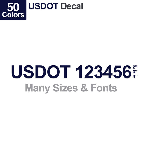 USDOT Truck Decal (2 Pack)