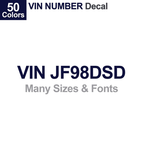 vin number decal