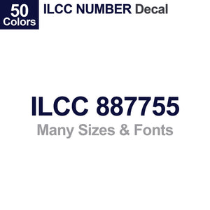 ilcc number decal