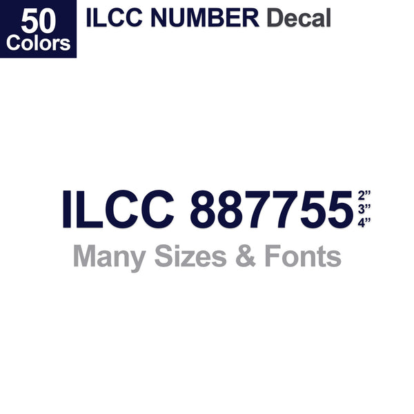 ILCC Number Truck Decal (2 Pack)