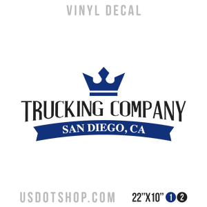 Truck Door Decal, Company Name, Location