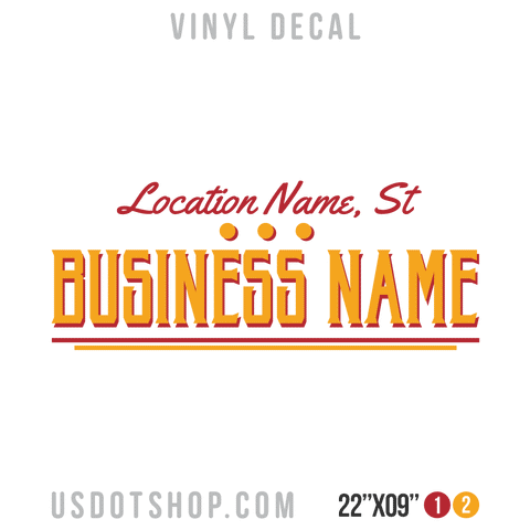 Truck Door Decal, Company Name, Location
