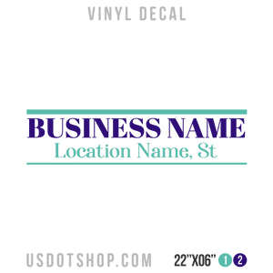 Truck Door Decal, Company Name, Location