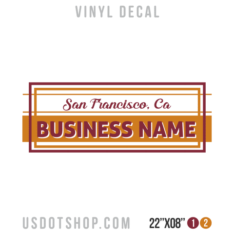 Truck Door Decal, Company Name, Location