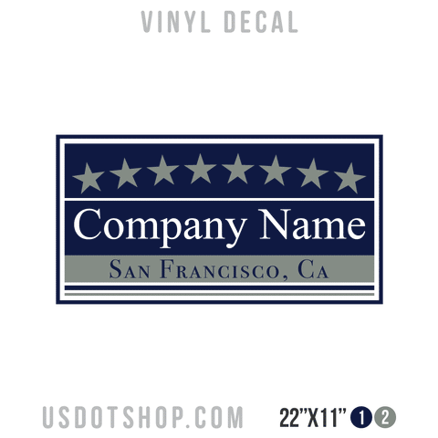 Truck Door Decal, Company Name, Location, USDOT