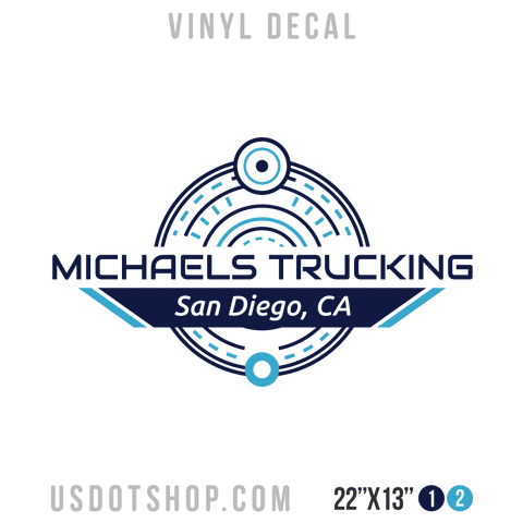 Truck Door Decal, Company Name, Location