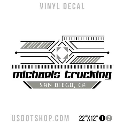 Truck Door Decal, Company Name, Location