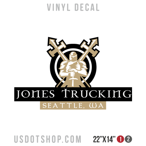 Truck Door Decal, Company Name, Location