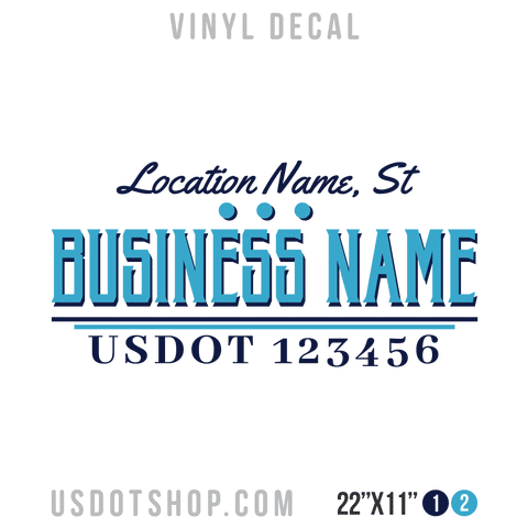 Truck Door Decal, Company Name, Location, USDOT