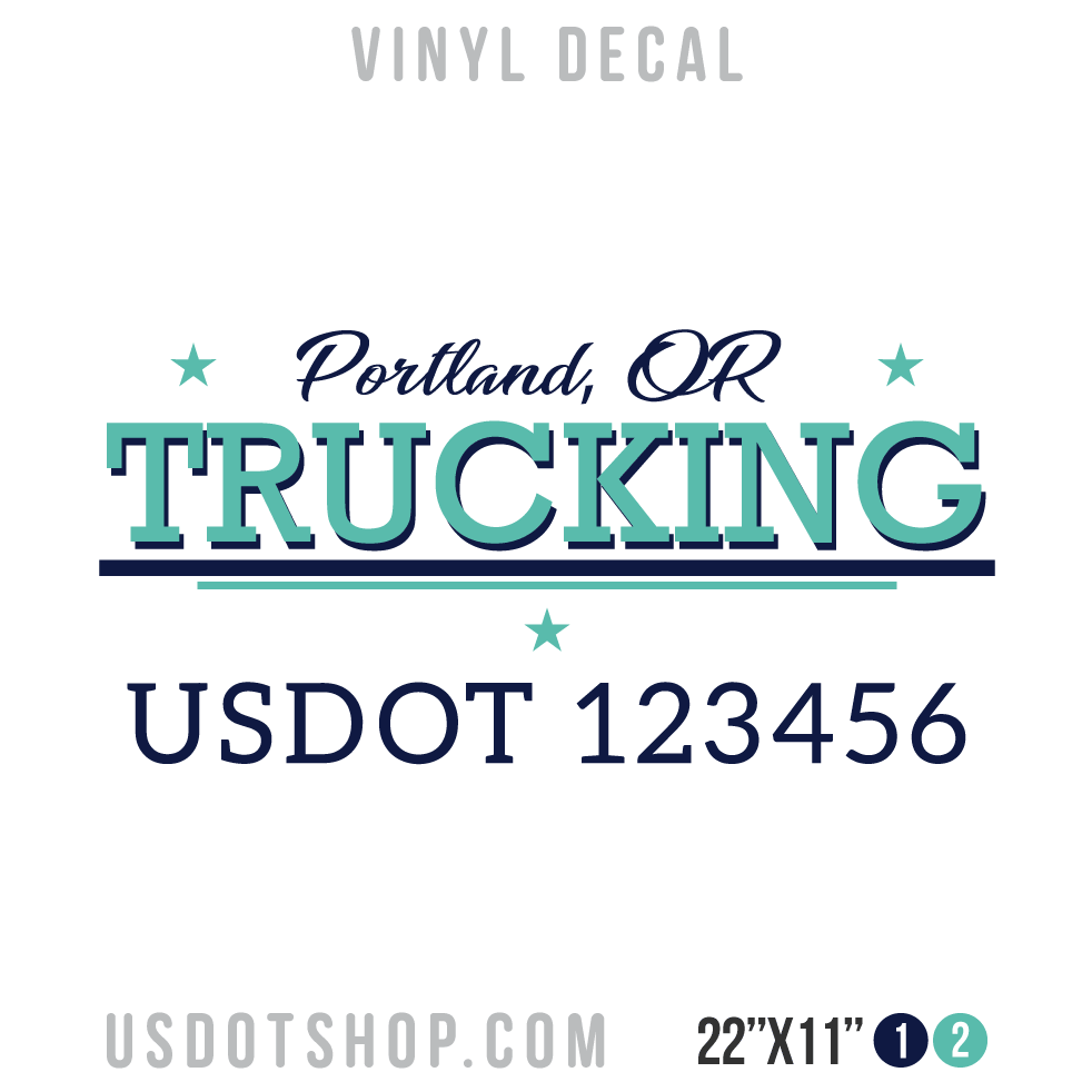 Truck Door Decal, Company Name, Location, USDOT