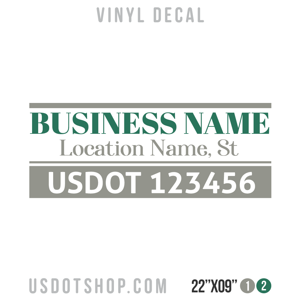 Truck Door Decal, Company Name, Location, USDOT