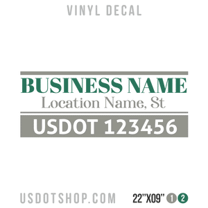 Truck Door Decal, Company Name, Location, USDOT