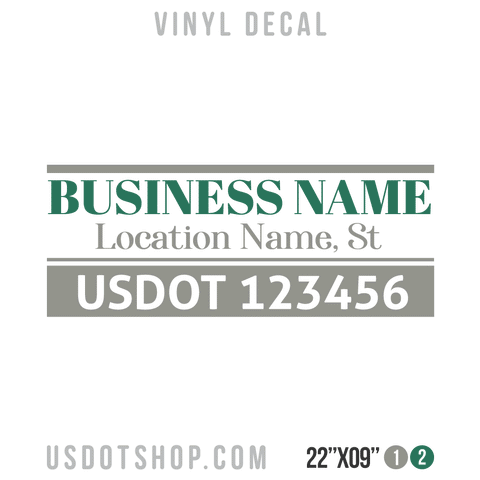 Truck Door Decal, Company Name, Location, USDOT
