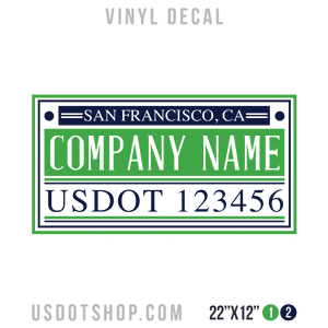 Truck Door Decal, Company Name, Location, Logistics, USDOT