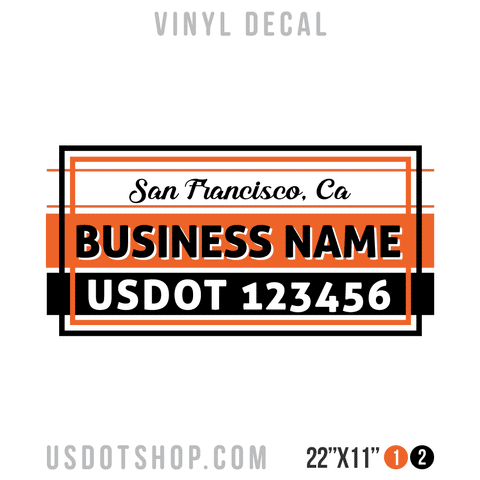 Truck Door Decal, Company Name, Location, USDOT